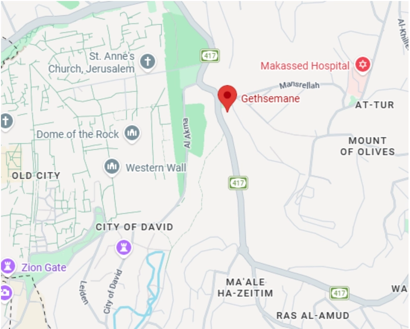 garden of gethsemane location