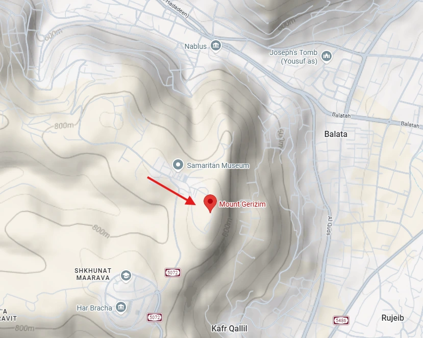 Mount Gerizim Location